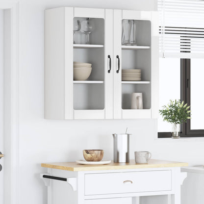 Mobile in vetro da parete PORTO 2 pcs Bianco Lucido