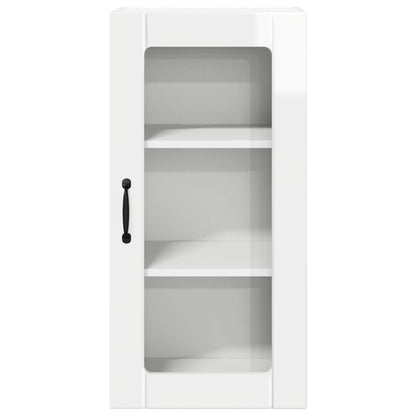 Mobile in vetro da parete PORTO 2 pcs Bianco Lucido