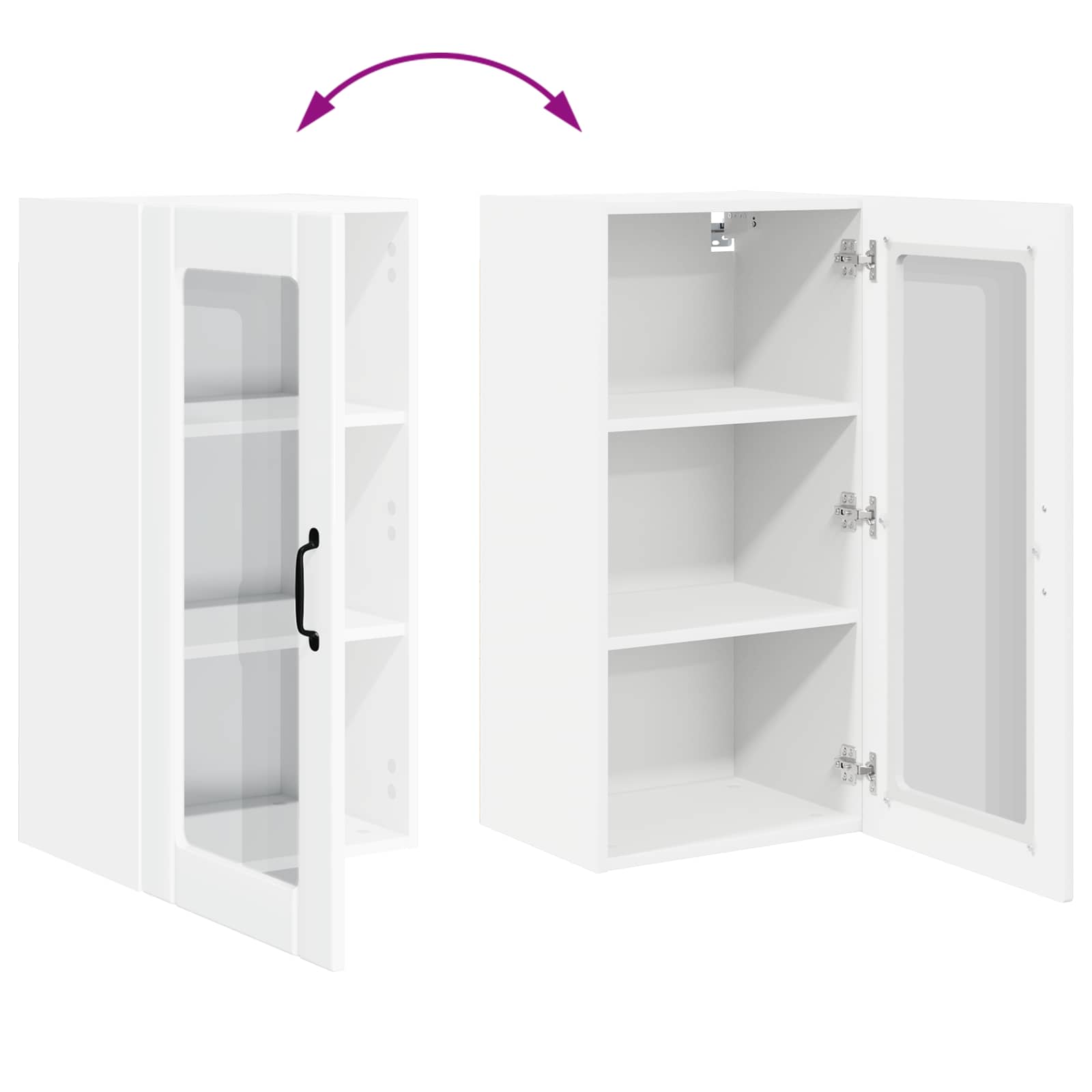 Pannello lavastoviglie 2 pcs Bianco Lucido 40 x 31 x 80 cm | homemem39