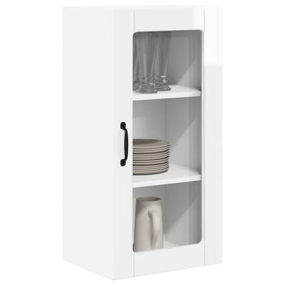 Mobile in vetro da parete PORTO 2 pcs Bianco Lucido