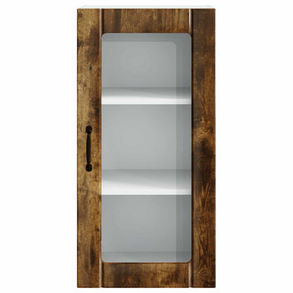 Mobile in vetro da parete PORTO 2 pcs Rovere fumé