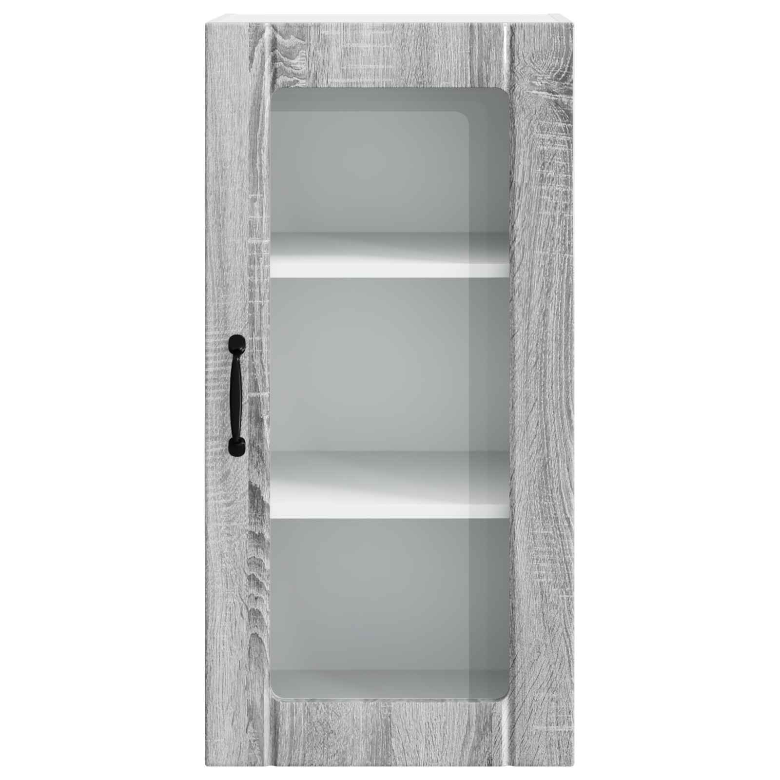 Mobile in vetro da parete PORTO 2 pcs Grigio Sonoma | homemem39