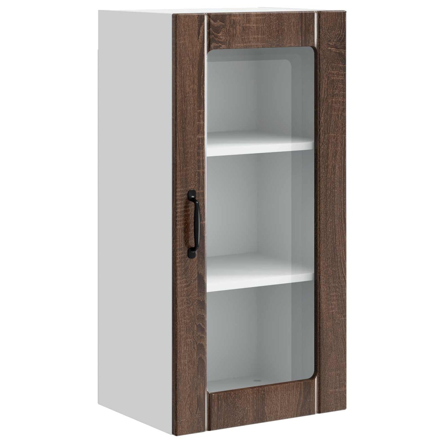 Mobile in vetro da parete PORTO Rovere Marrone 40 x 31 x 80 cm | homemem39
