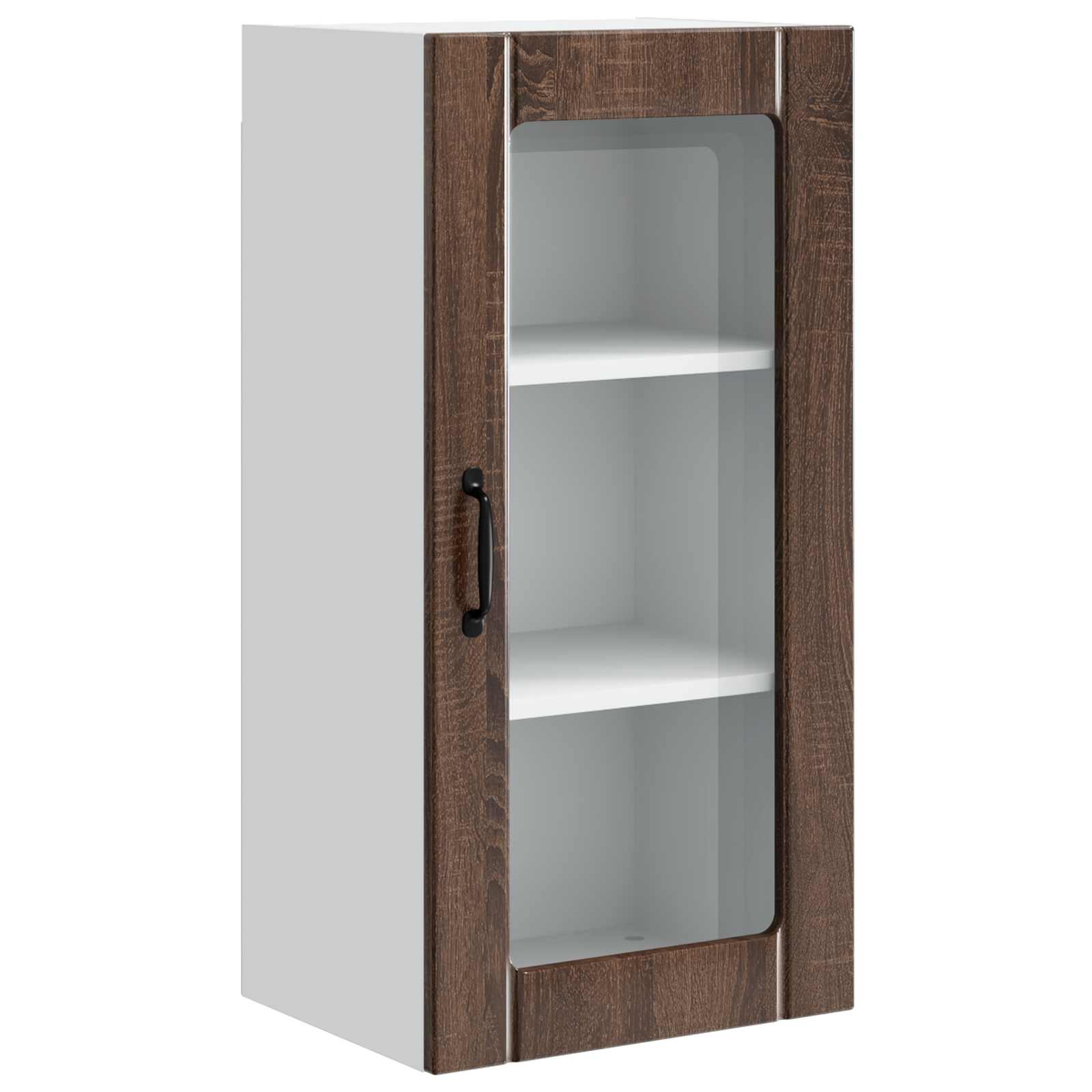 Mobile in vetro da parete PORTO Rovere Marrone 40 x 31 x 80 cm | homemem39