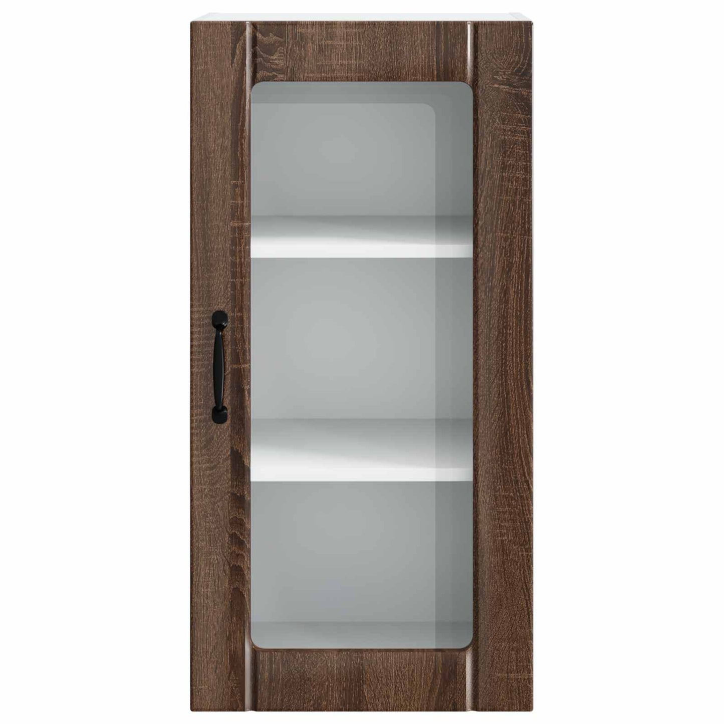 Mobile in vetro da parete PORTO 2 pcs Rovere Marrone | homemem39