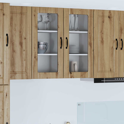 Mobile in vetro da parete PORTO 2 pcs Rovere artigianale