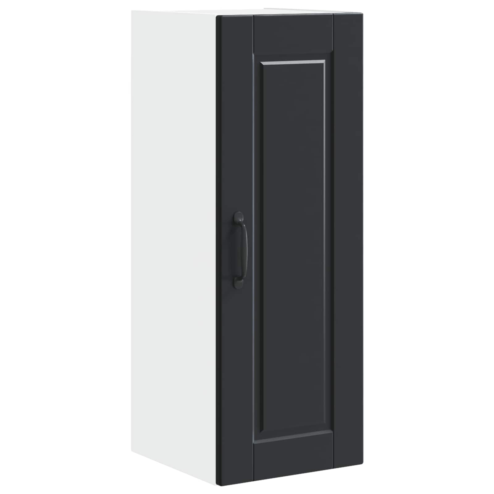 Armadietto a muro PORTO Nero 30 x 31 x 80 cm Legno multistrato | homemem39