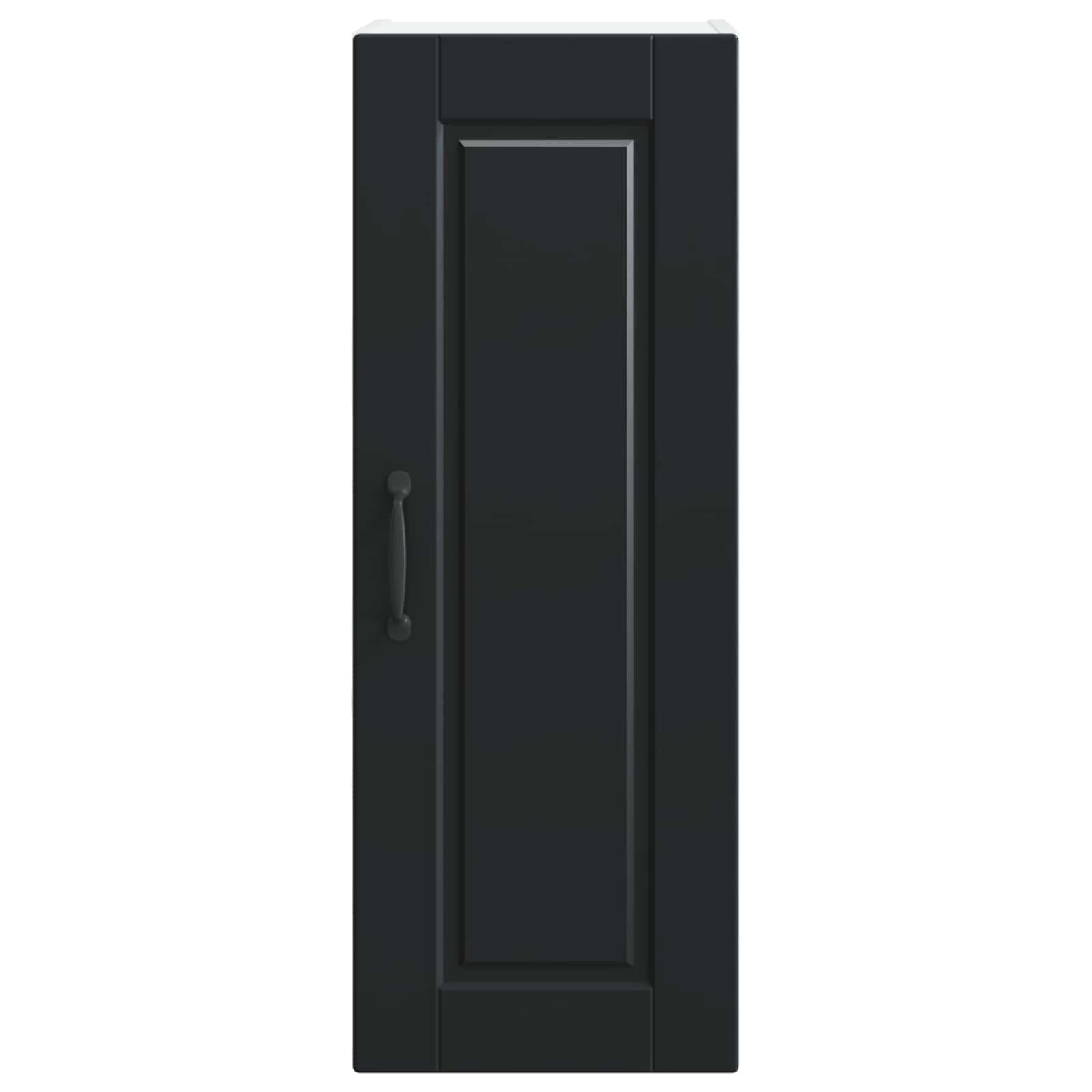Armadietto a muro PORTO Nero 30 x 31 x 80 cm Legno multistrato | homemem39