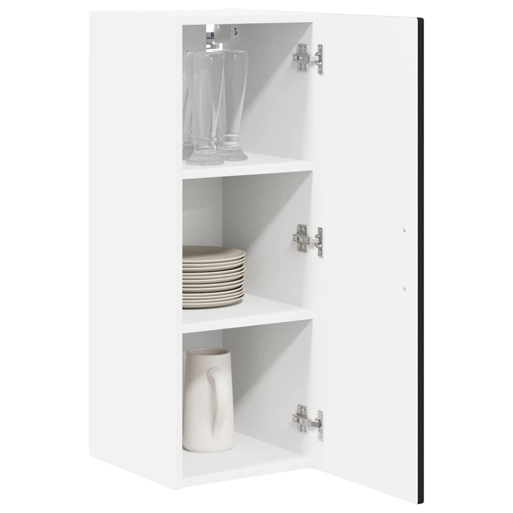 Armadietto a muro PORTO Nero 30 x 31 x 80 cm Legno multistrato | homemem39
