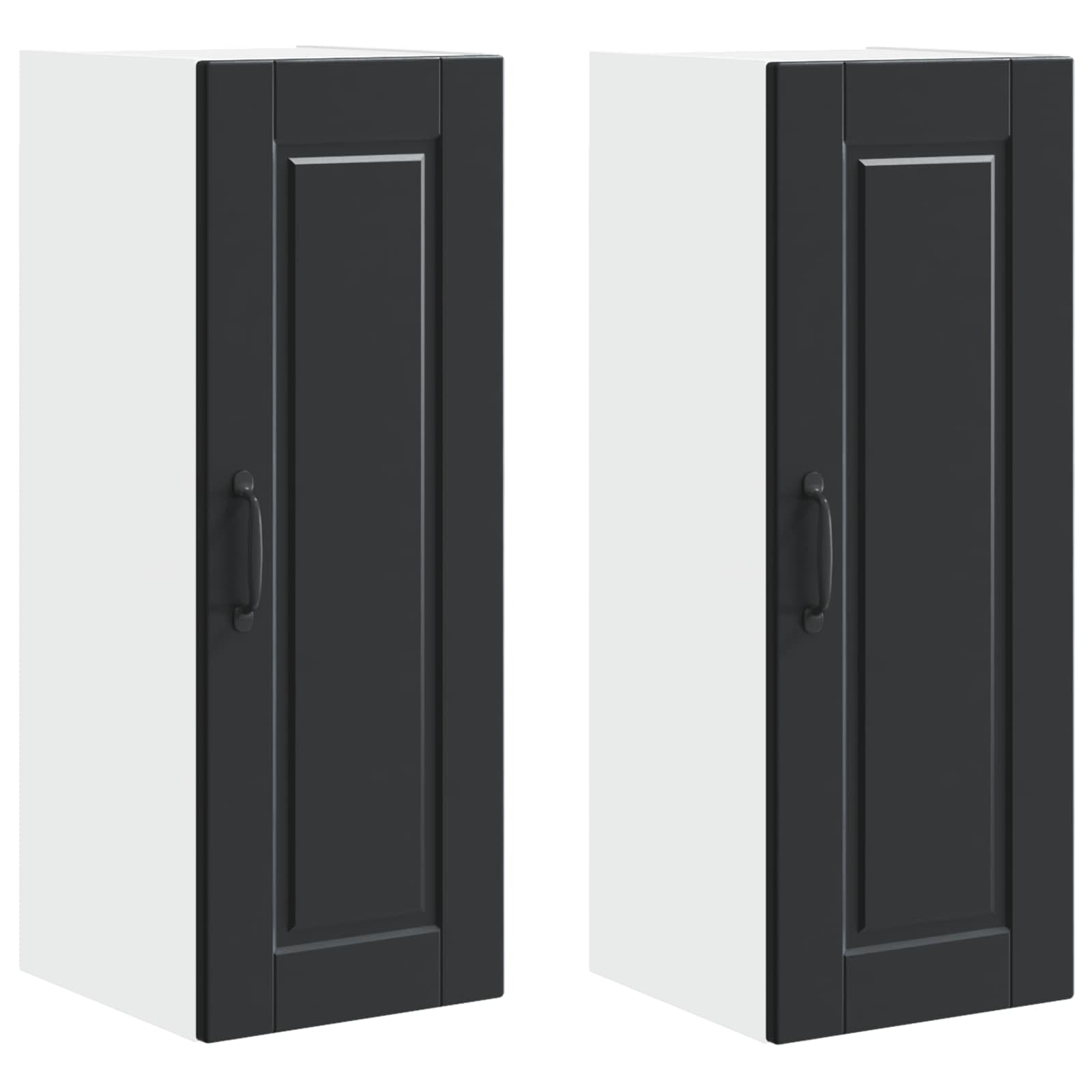 Armadietto a muro PORTO 2 pcs Nero 30 x 31 x 80 cm | homemem39