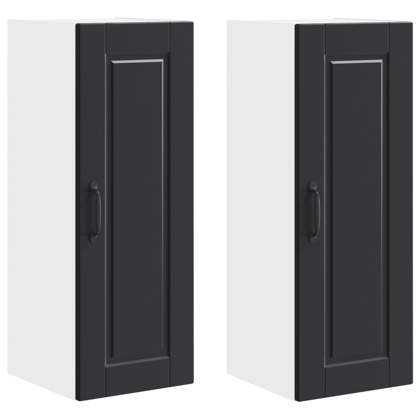 Armadietto a muro PORTO 2 pcs Nero 30 x 31 x 80 cm