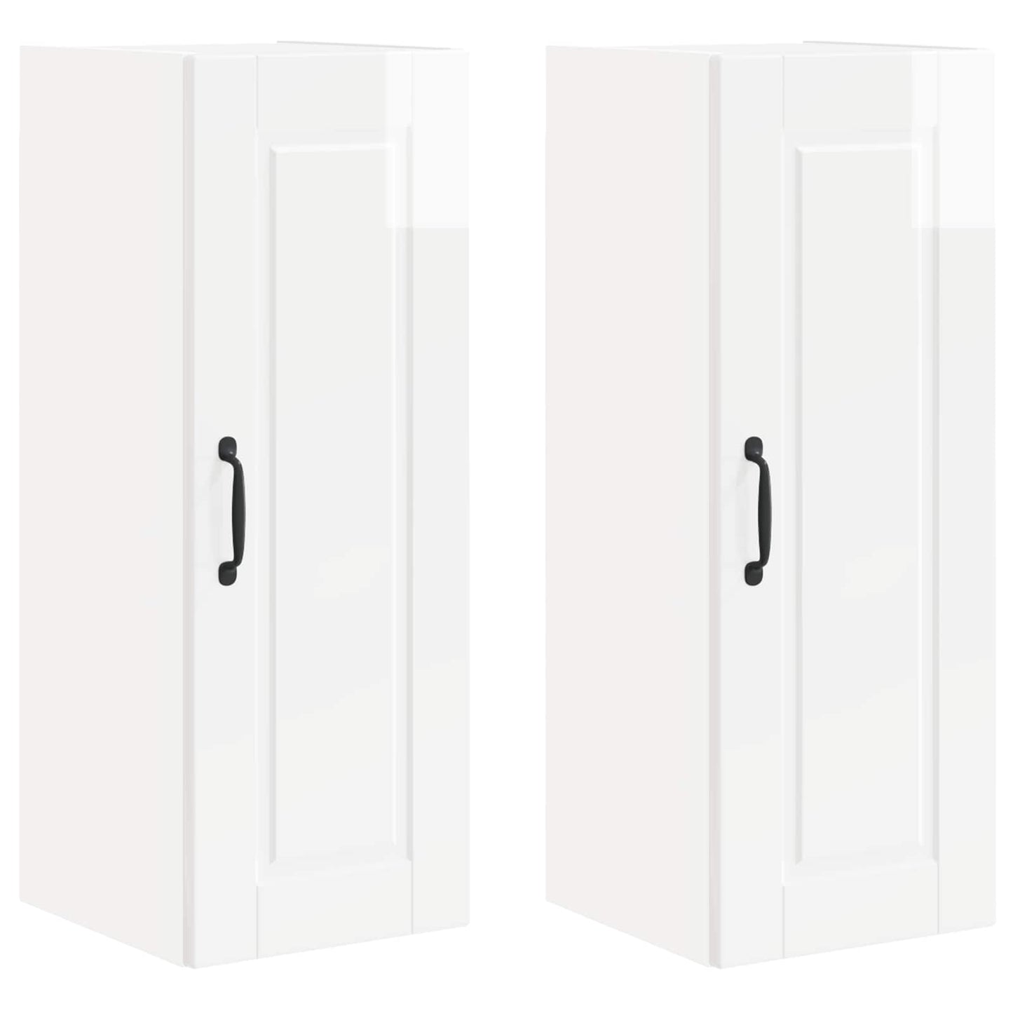 Armadietto a muro PORTO 2 pcs Bianco Lucido 30 x 31 x 80 cm | homemem39