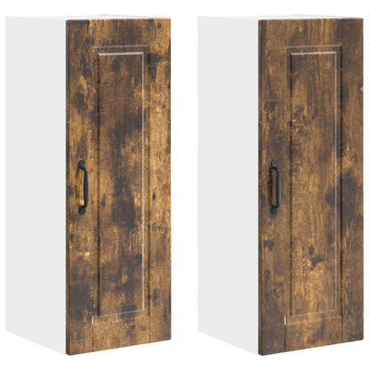 Armadietto a muro PORTO 2 pcs Rovere fumé 30 x 31 x 80 cm