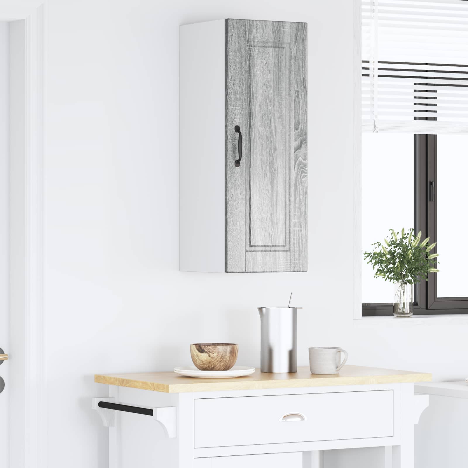 Armadietto a muro PORTO Grigio Sonoma 30 x 31 x 80 cm | homemem39