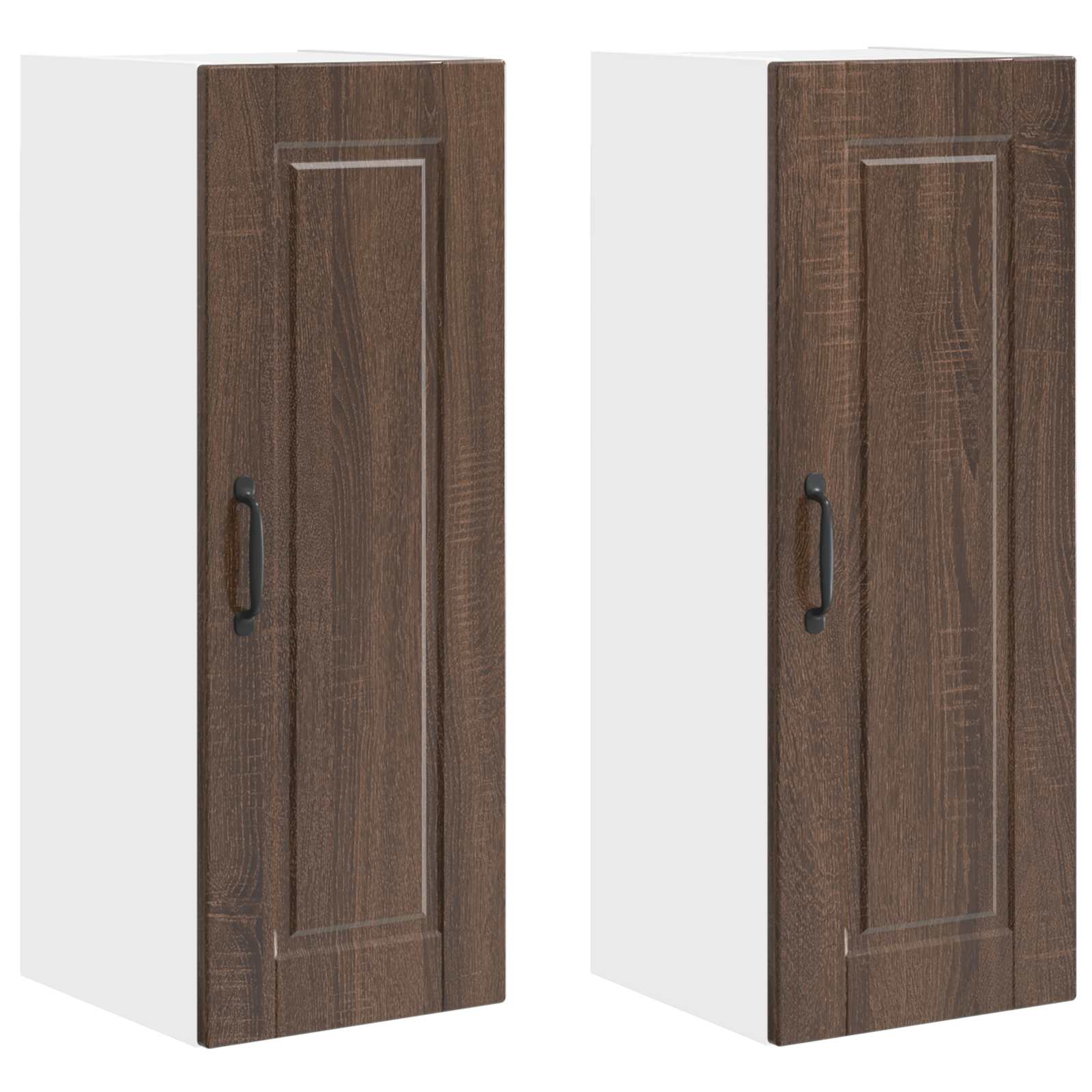 Armadietto a muro PORTO 2 pcs Rovere Marrone 30 x 31 x 80 cm | homemem39