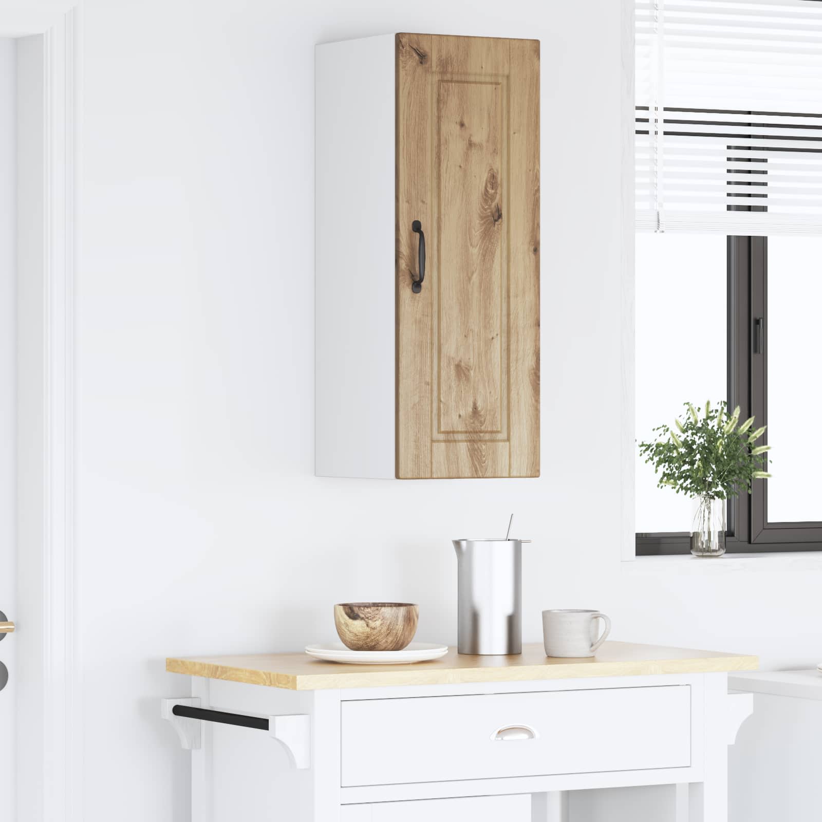 Armadietto a muro PORTO Rovere artigianale 30 x 31 x 80 cm | homemem39