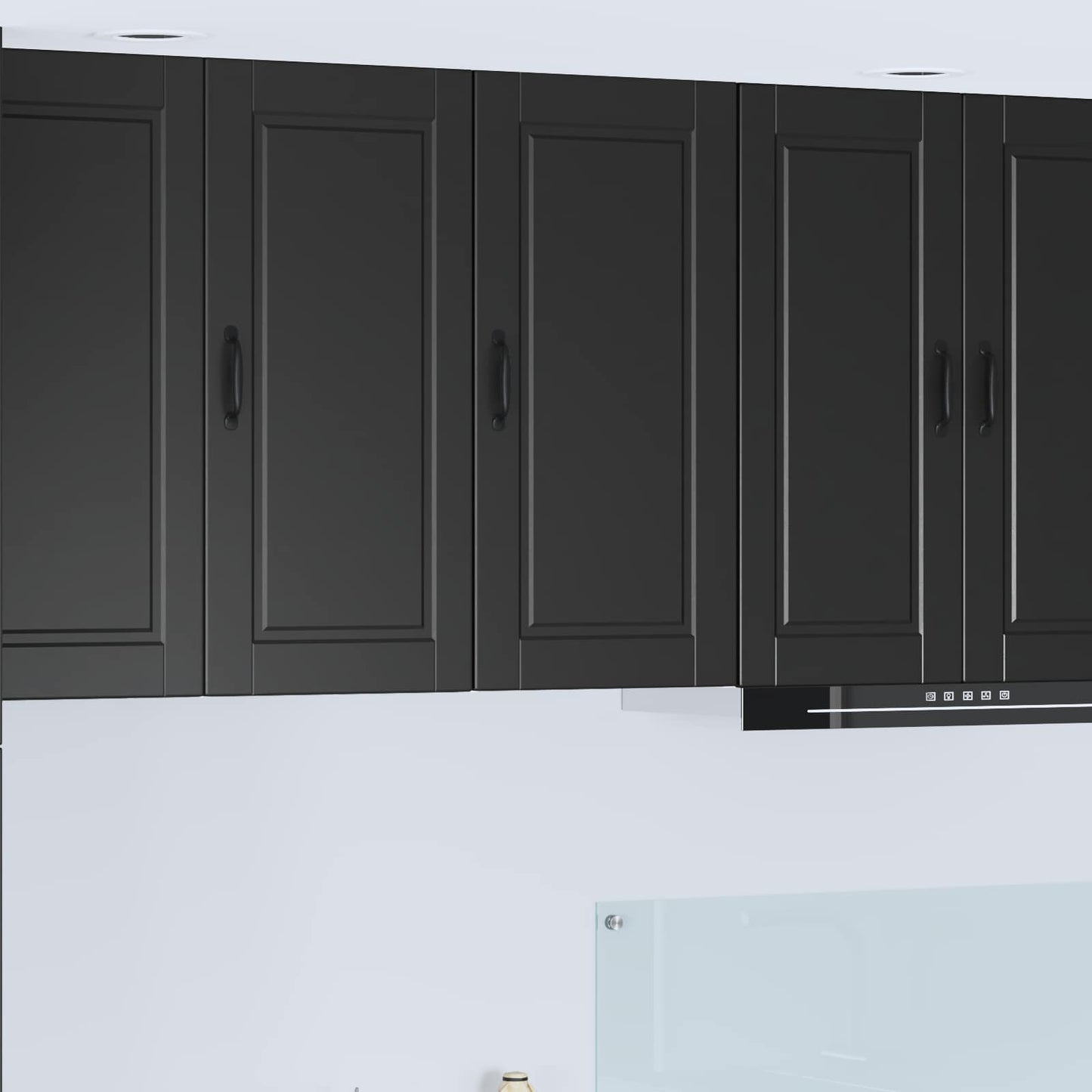 Armadietto a muro PORTO Nero 40 x 31 x 80 cm Legno multistrato | homemem39