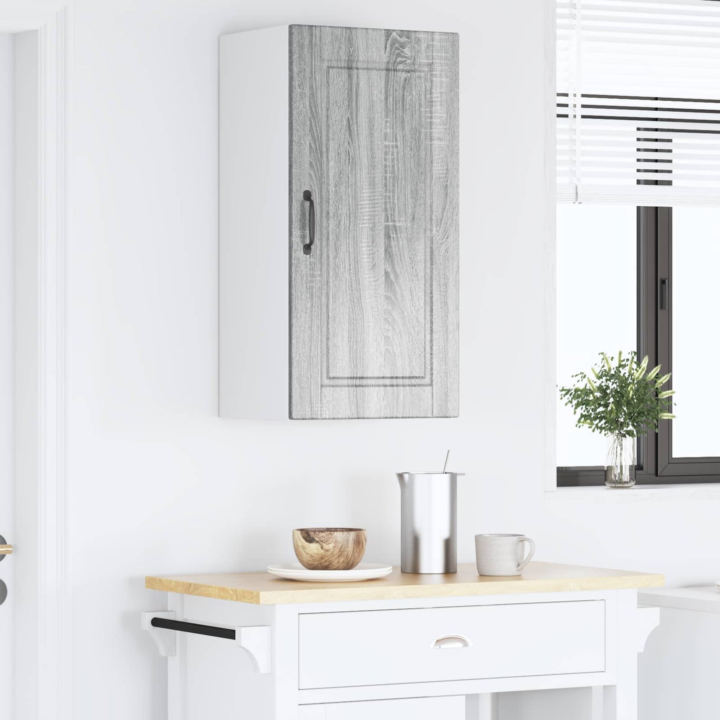 Armadietto a muro PORTO Grigio Sonoma 40 x 31 x 80 cm | homemem39