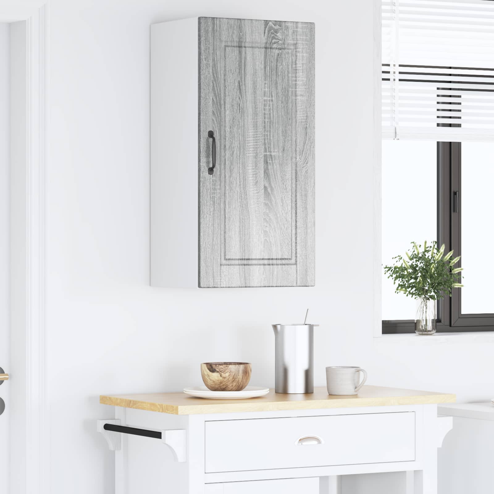 Armadietto a muro PORTO Grigio Sonoma 40 x 31 x 80 cm | homemem39
