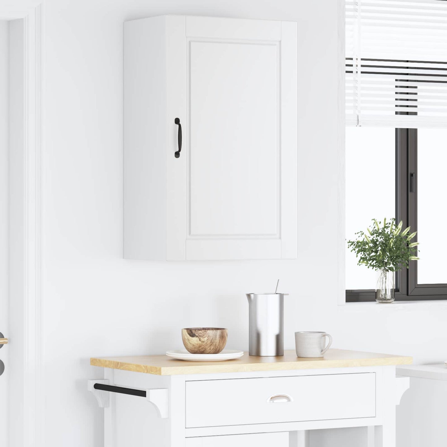 Armadietto a muro PORTO Bianco 50 x 31 x 80 cm | homemem39