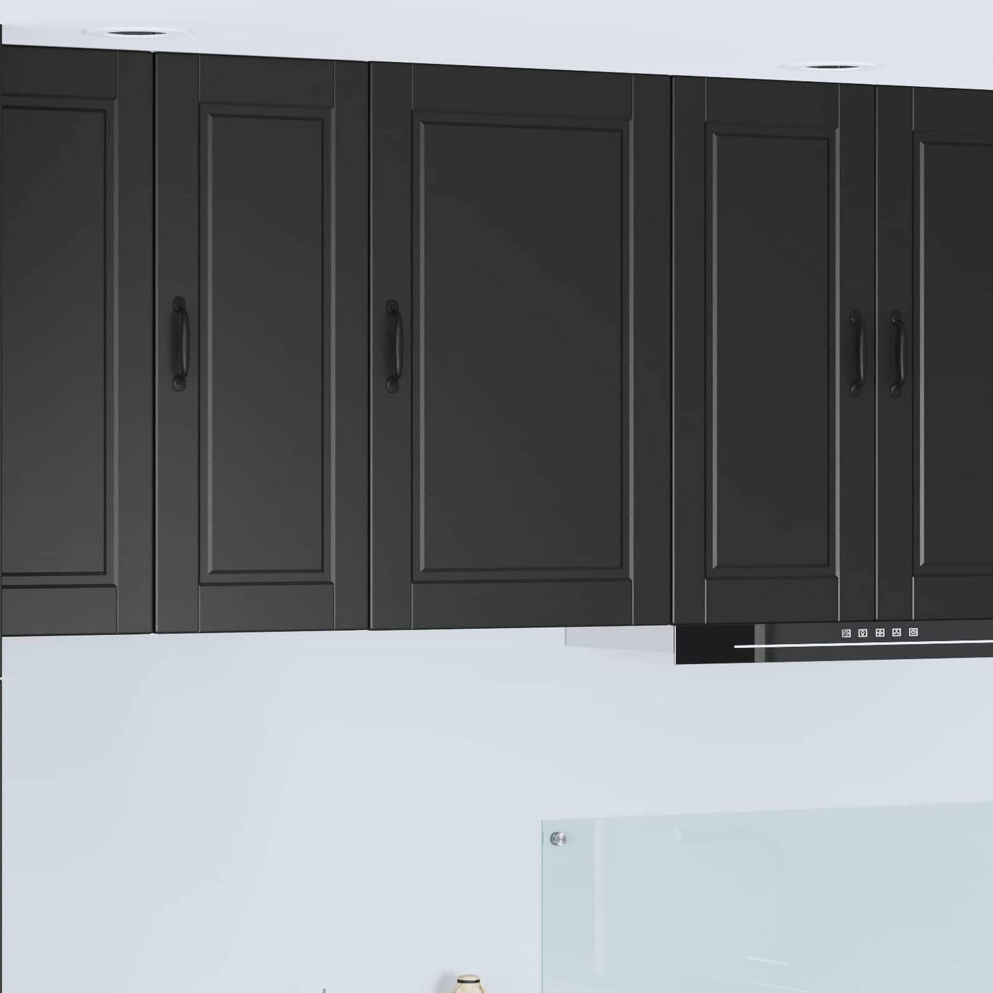 Armadietto a muro PORTO Nero 50 x 31 x 80 cm Legno multistrato