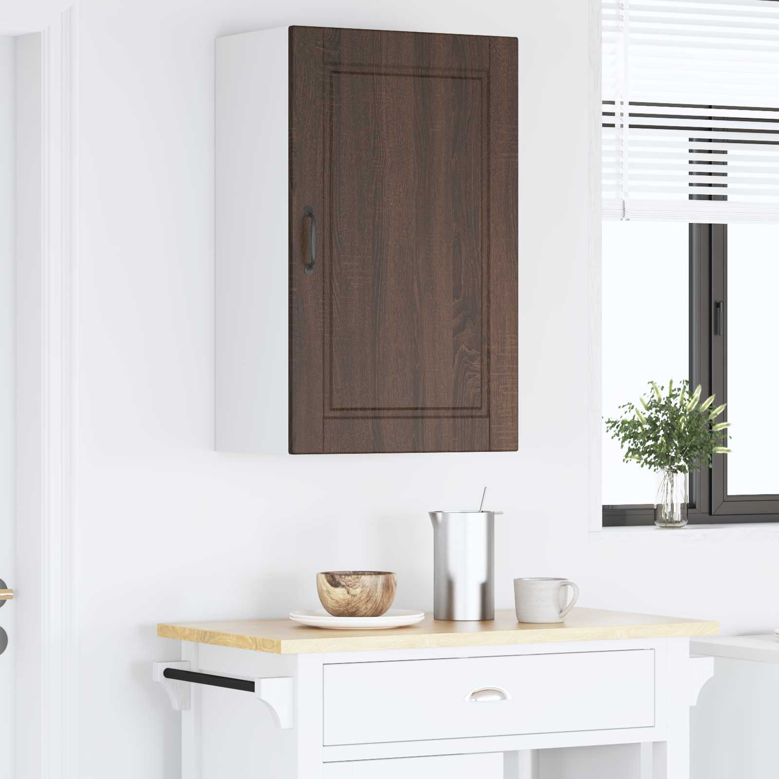 Armadietto a muro PORTO Rovere Marrone 50 x 31 x 80 cm | homemem39