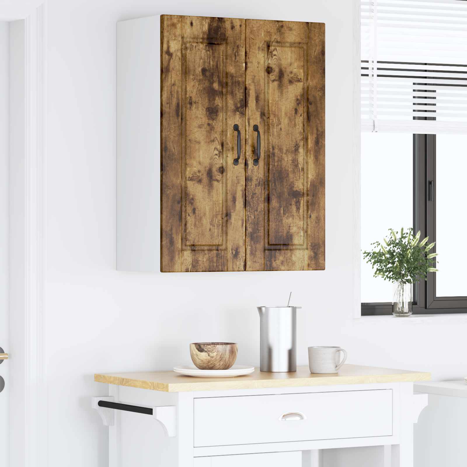 Armadietto a muro PORTO Rovere fumé 60 x 31 x 80 cm | homemem39