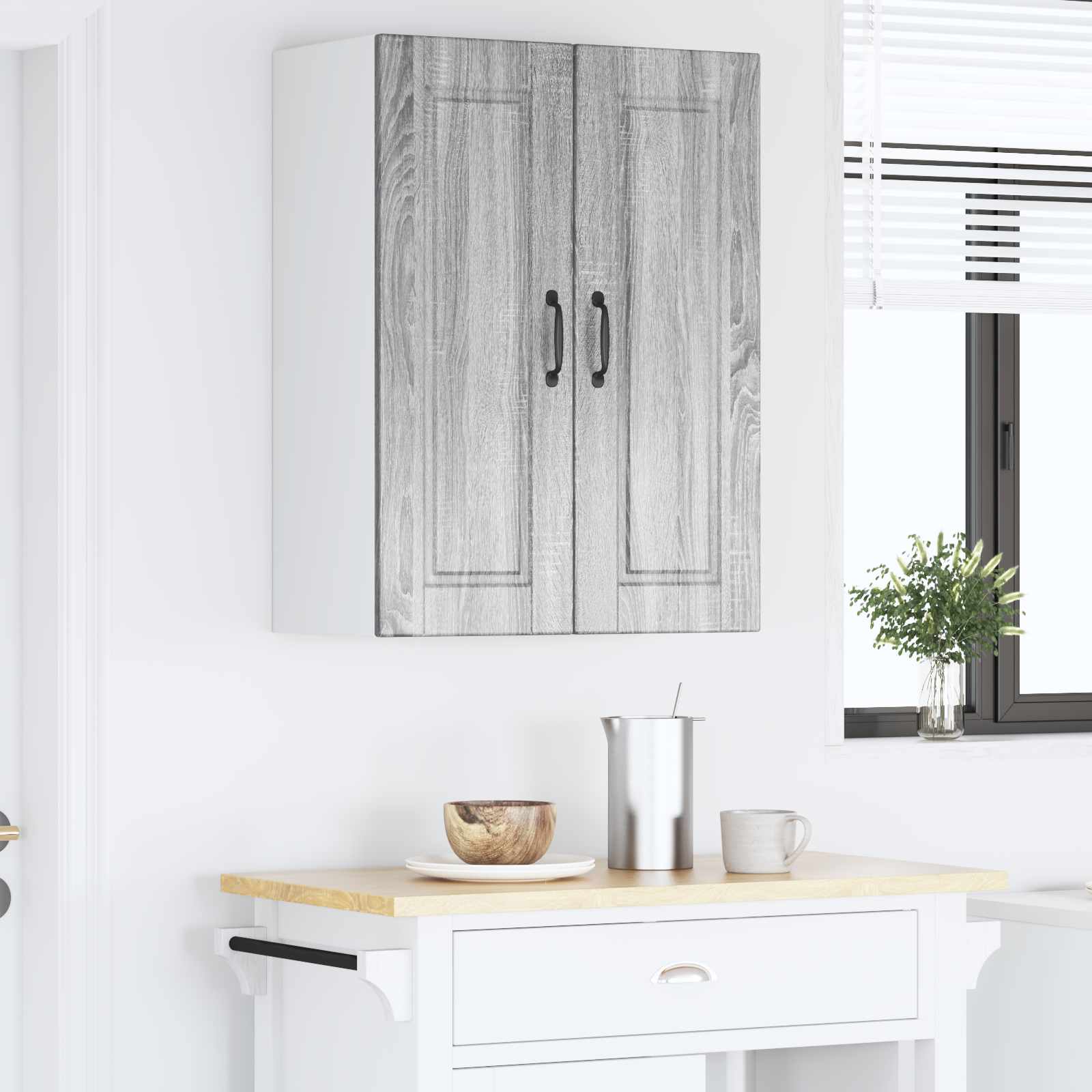Armadietto a muro PORTO Grigio Sonoma 60 x 31 x 80 cm | homemem39
