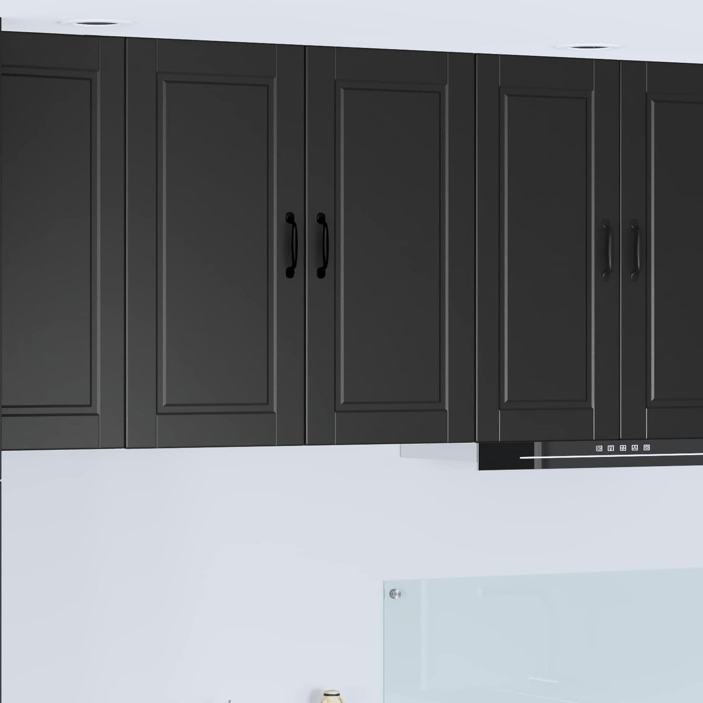 Armadietto a muro PORTO Nero 80 x 31 x 80 cm Legno multistrato