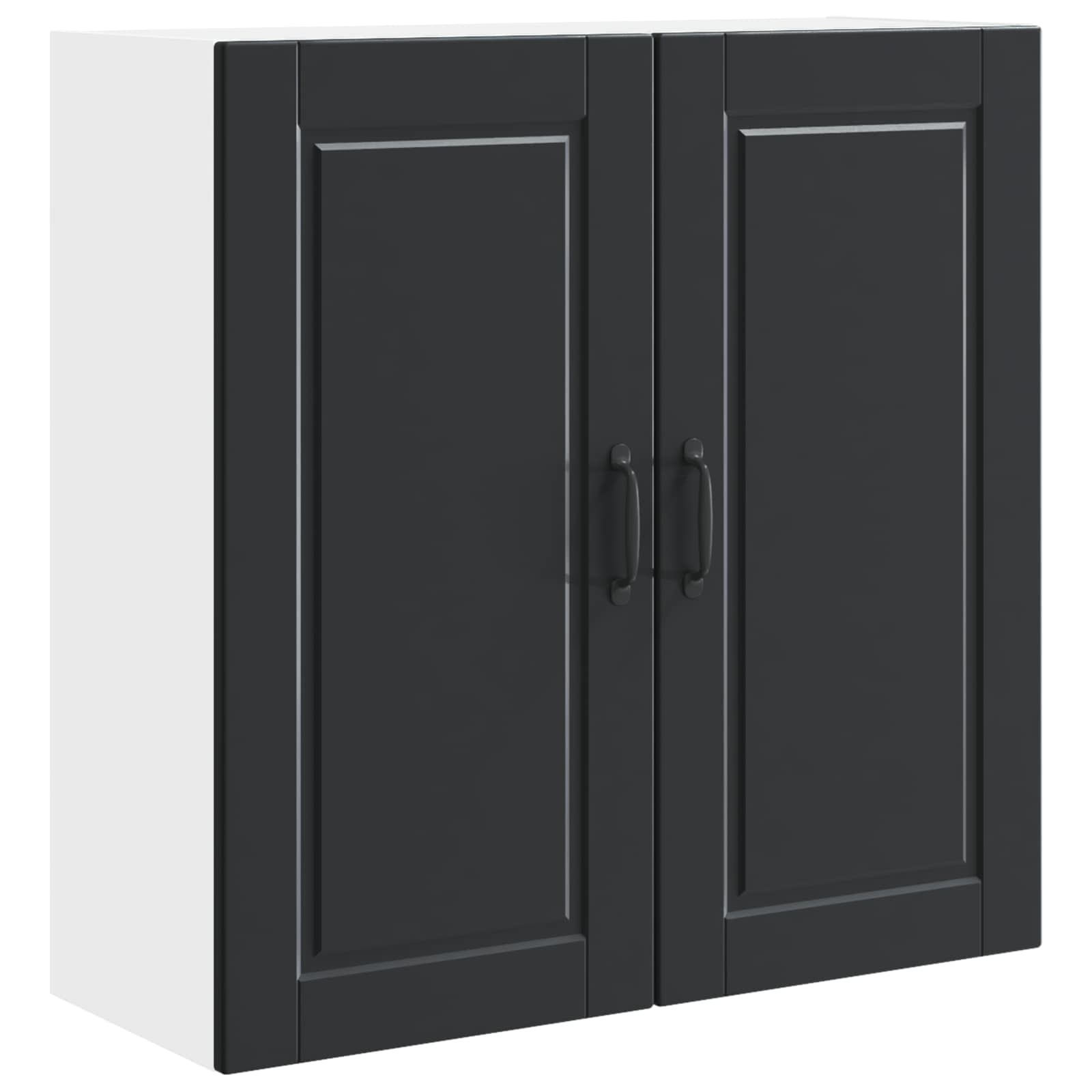 Armadietto a muro PORTO Nero 80 x 31 x 80 cm Legno multistrato | homemem39