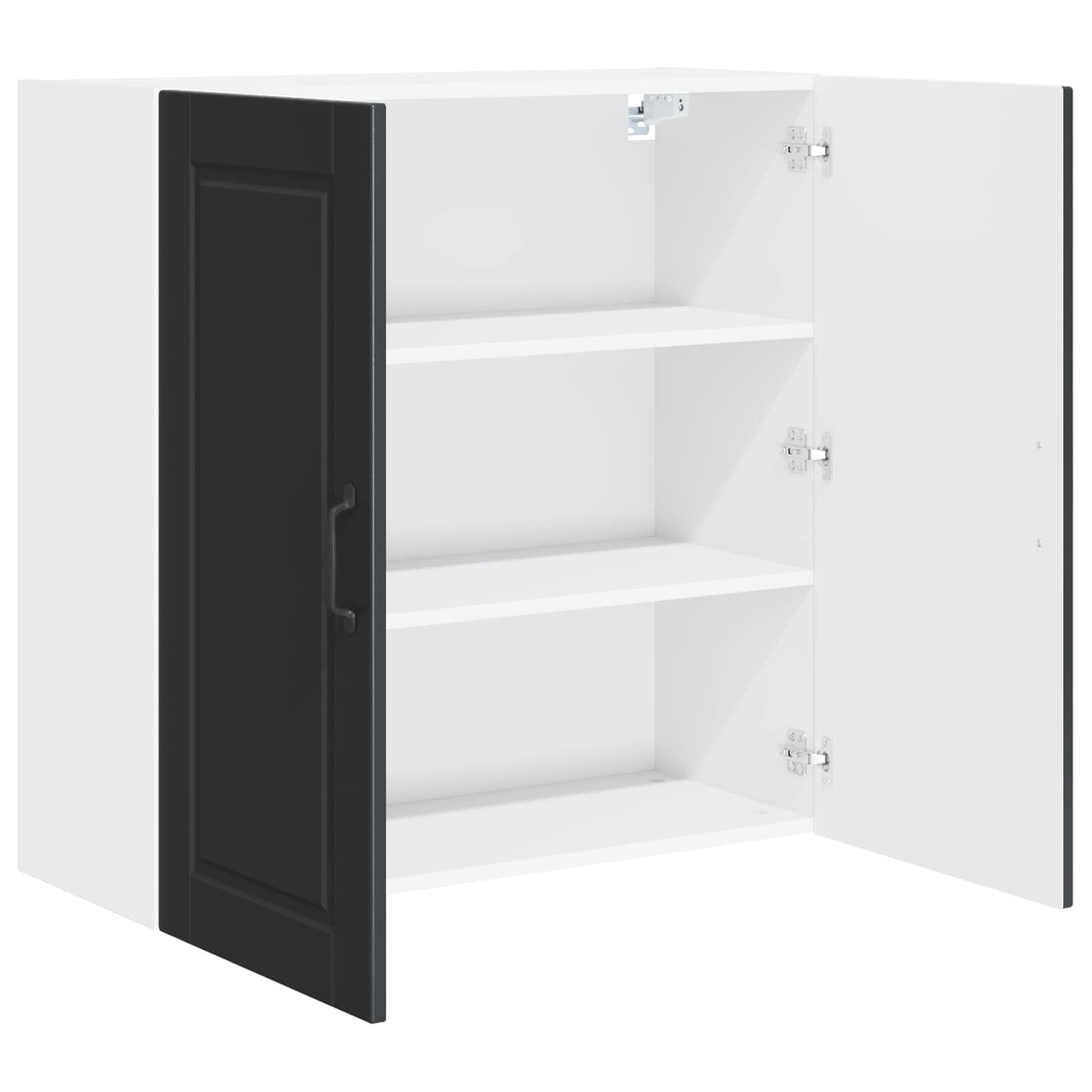 Armadietto a muro PORTO Nero 80 x 31 x 80 cm Legno multistrato | homemem39