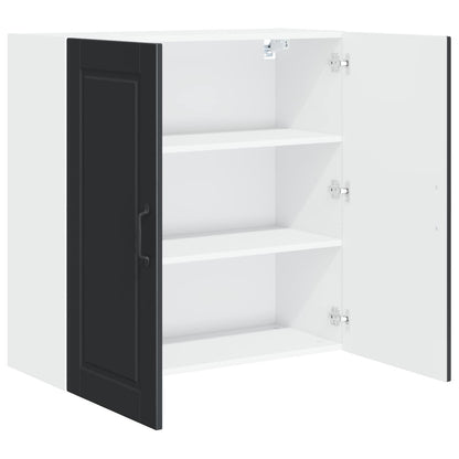 Armadietto a muro PORTO Nero 80 x 31 x 80 cm Legno multistrato | homemem39