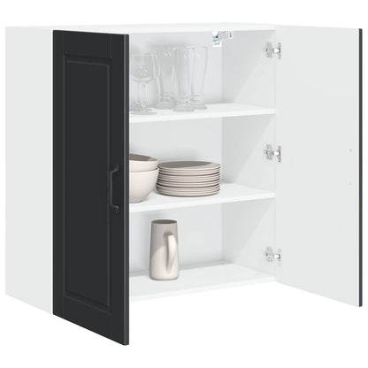 Armadietto a muro PORTO Nero 80 x 31 x 80 cm Legno multistrato