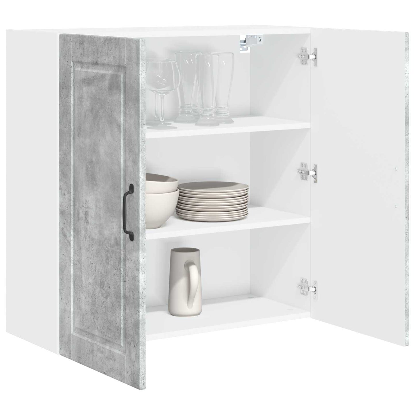 Armadietto a muro PORTO Grigio cemento 80 x 31 x 80 cm | homemem39