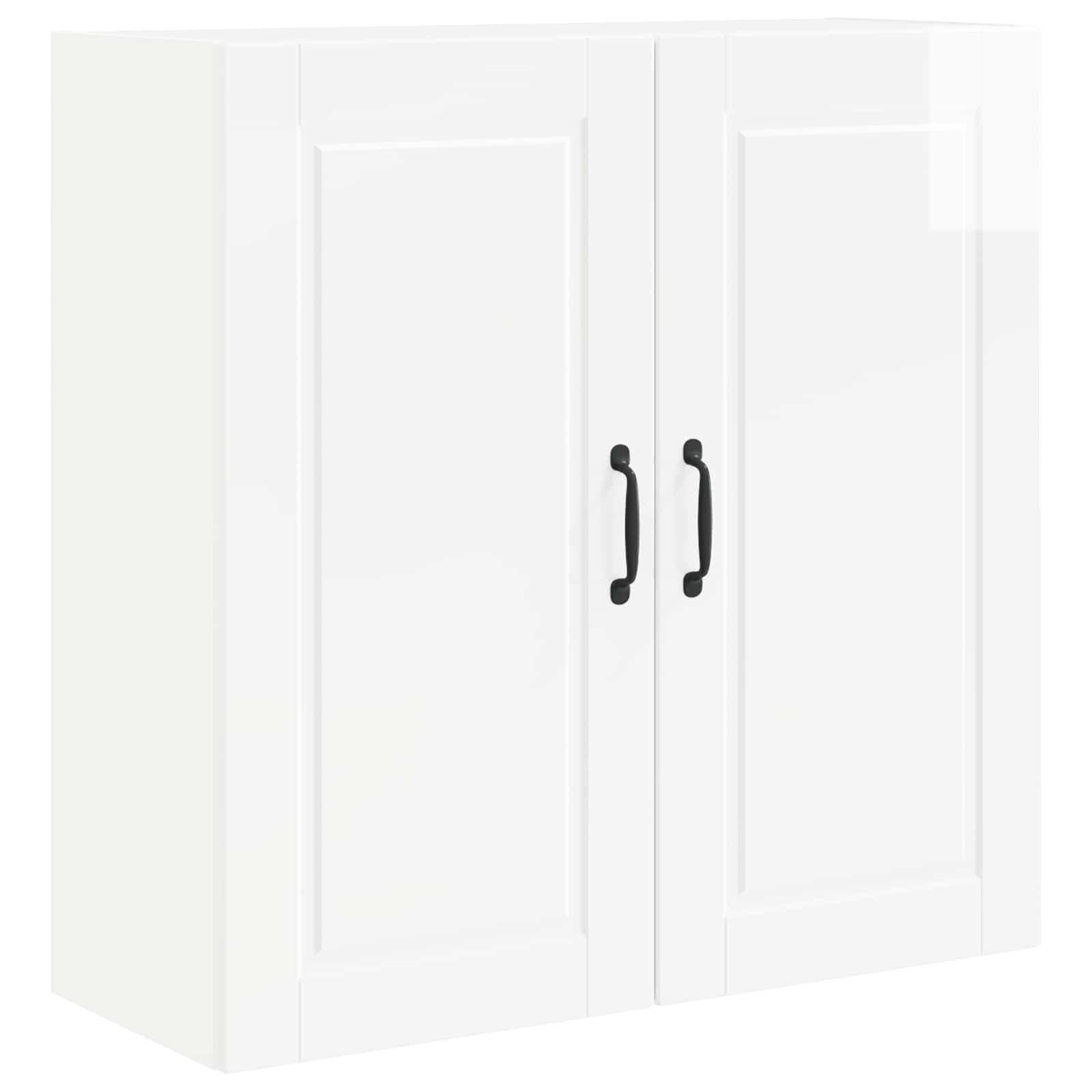 Armadietto a muro PORTO Bianco Lucido 80 x 31 x 80 cm | homemem39