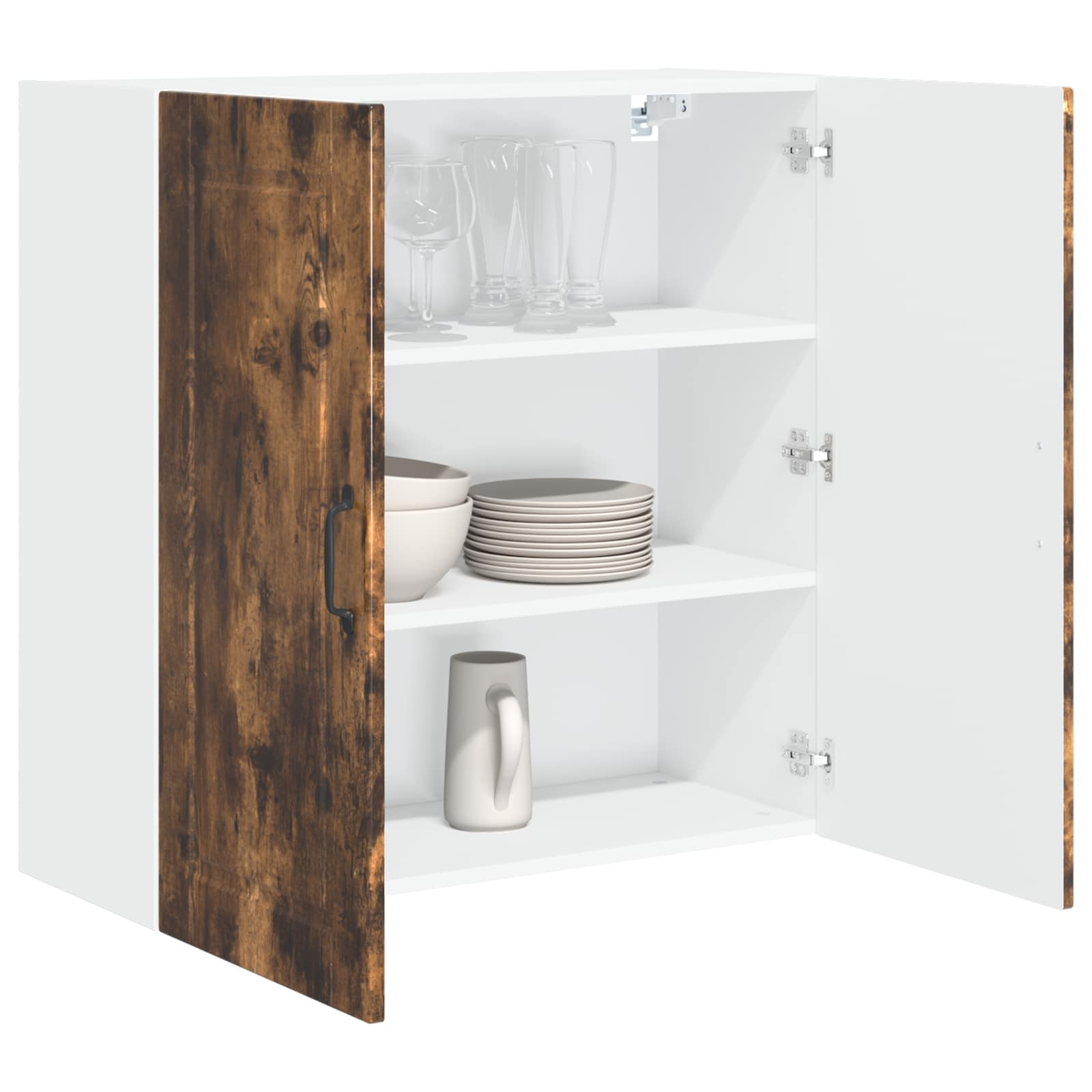 Armadietto a muro PORTO Rovere fumé 80 x 31 x 80 cm | homemem39