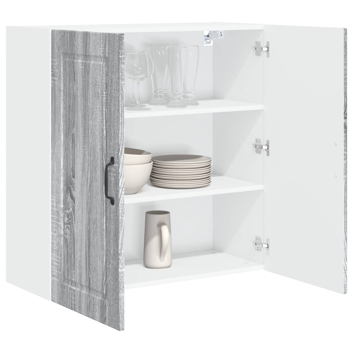 Armadietto a muro PORTO Grigio Sonoma 80 x 31 x 80 cm | homemem39