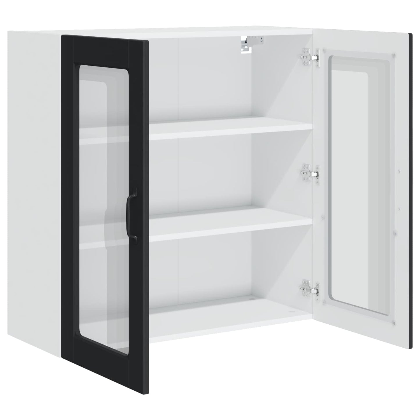 Mobile in vetro da parete PORTO Nero 80 x 31 x 80 cm | homemem39