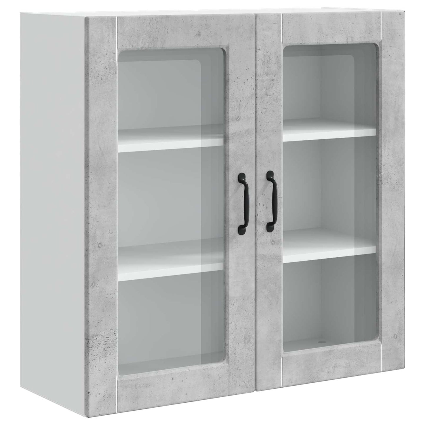 Mobile in vetro da parete PORTO Grigio cemento 80 x 31 x 80 cm | homemem39