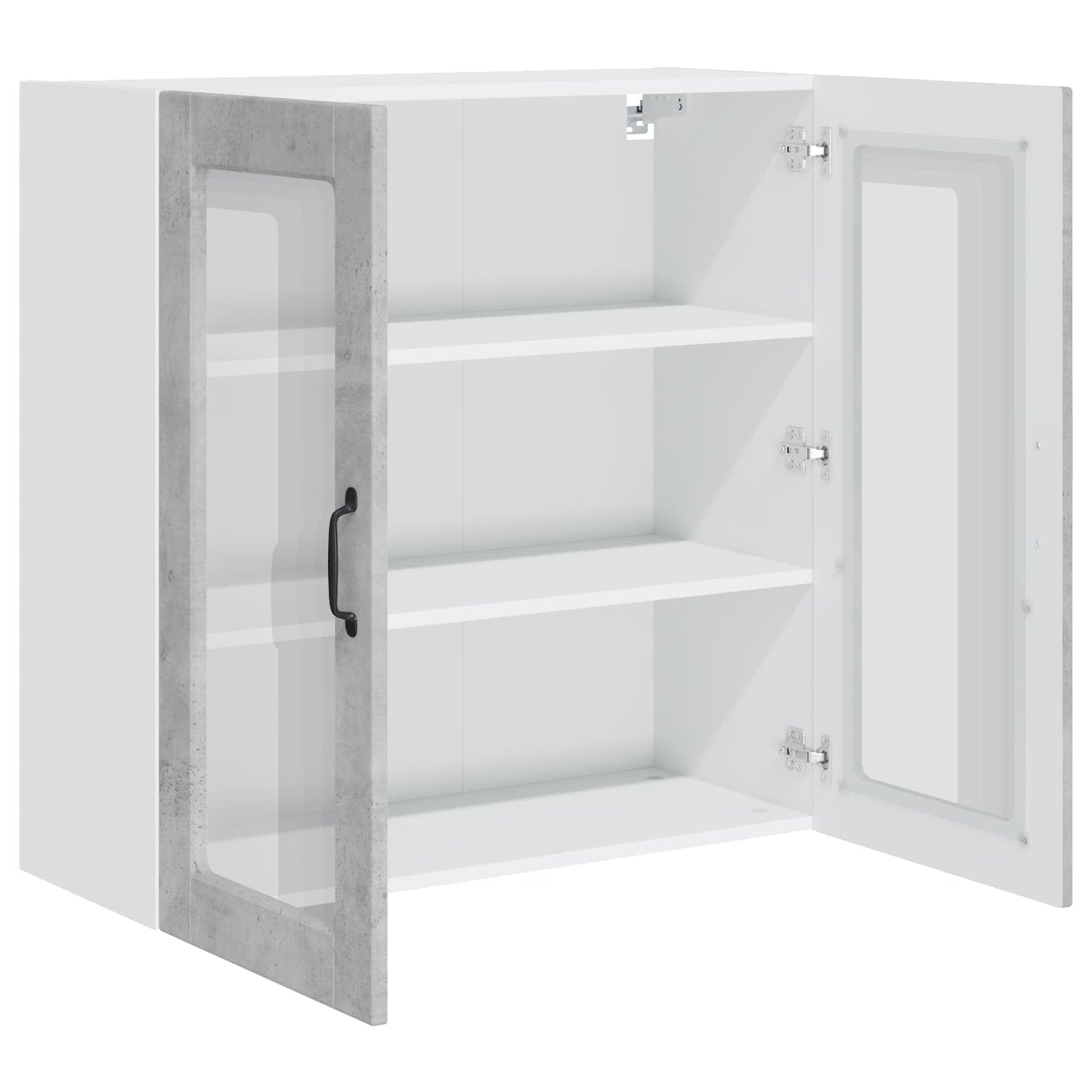 Mobile in vetro da parete PORTO Grigio cemento 80 x 31 x 80 cm | homemem39