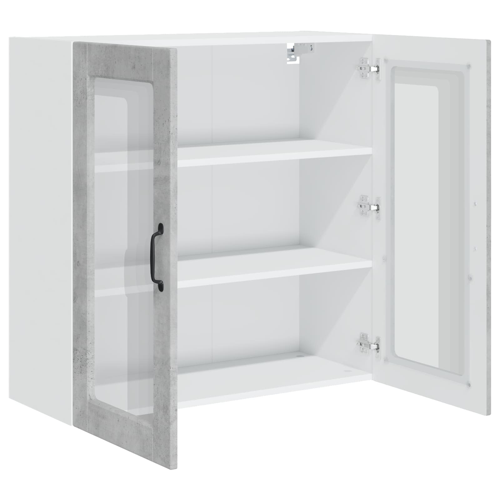 Mobile in vetro da parete PORTO Grigio cemento 80 x 31 x 80 cm | homemem39
