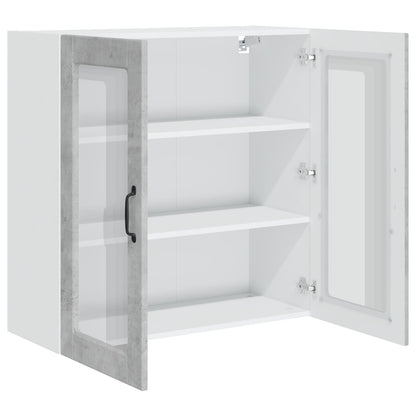 Mobile in vetro da parete PORTO Grigio cemento 80 x 31 x 80 cm | homemem39