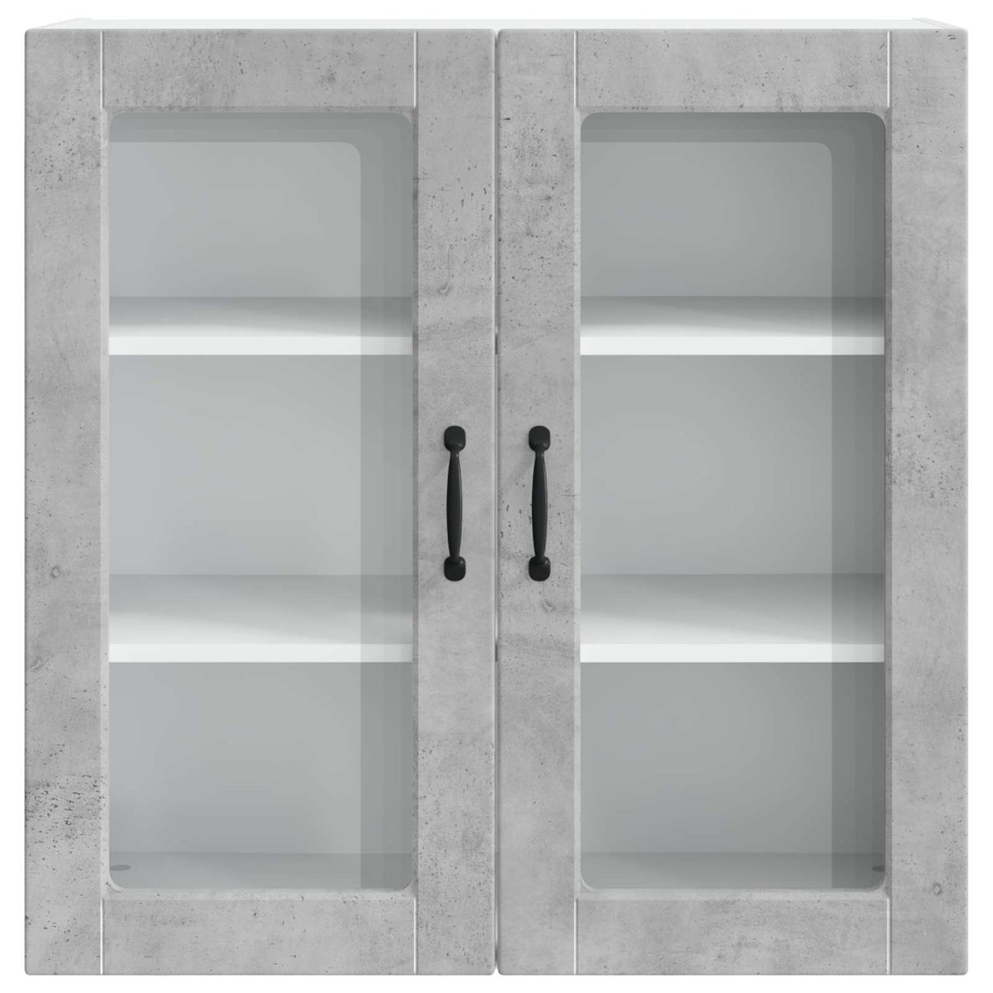 Mobile in vetro da parete PORTO Grigio cemento 80 x 31 x 80 cm | homemem39