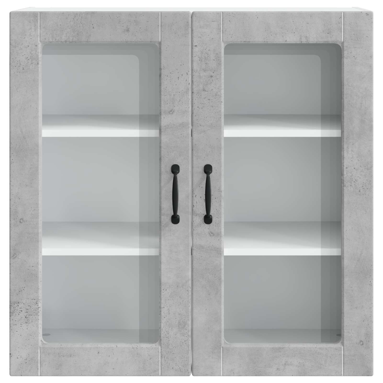 Mobile in vetro da parete PORTO Grigio cemento 80 x 31 x 80 cm | homemem39