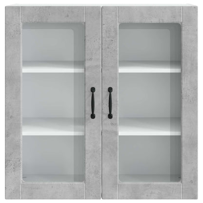 Mobile in vetro da parete PORTO Grigio cemento 80 x 31 x 80 cm | homemem39