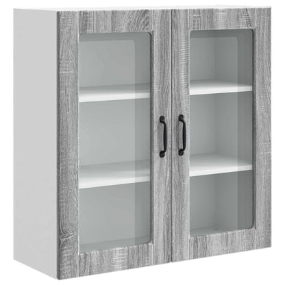 Mobile in vetro da parete PORTO Grigio Sonoma 80 x 31 x 80 cm | homemem39