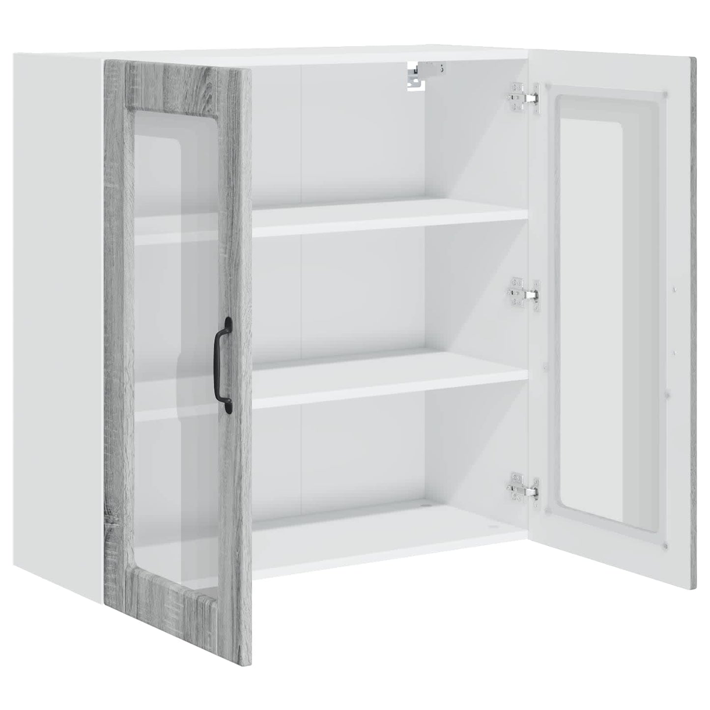 Mobile in vetro da parete PORTO Grigio Sonoma 80 x 31 x 80 cm | homemem39
