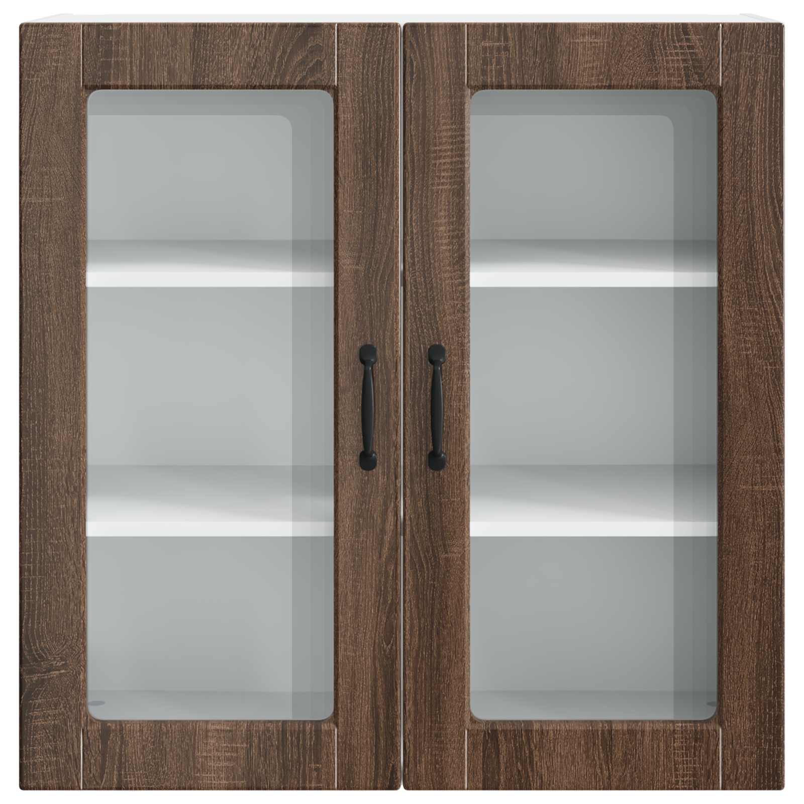 Mobile in vetro da parete PORTO Rovere Marrone 80 x 31 x 80 cm | homemem39