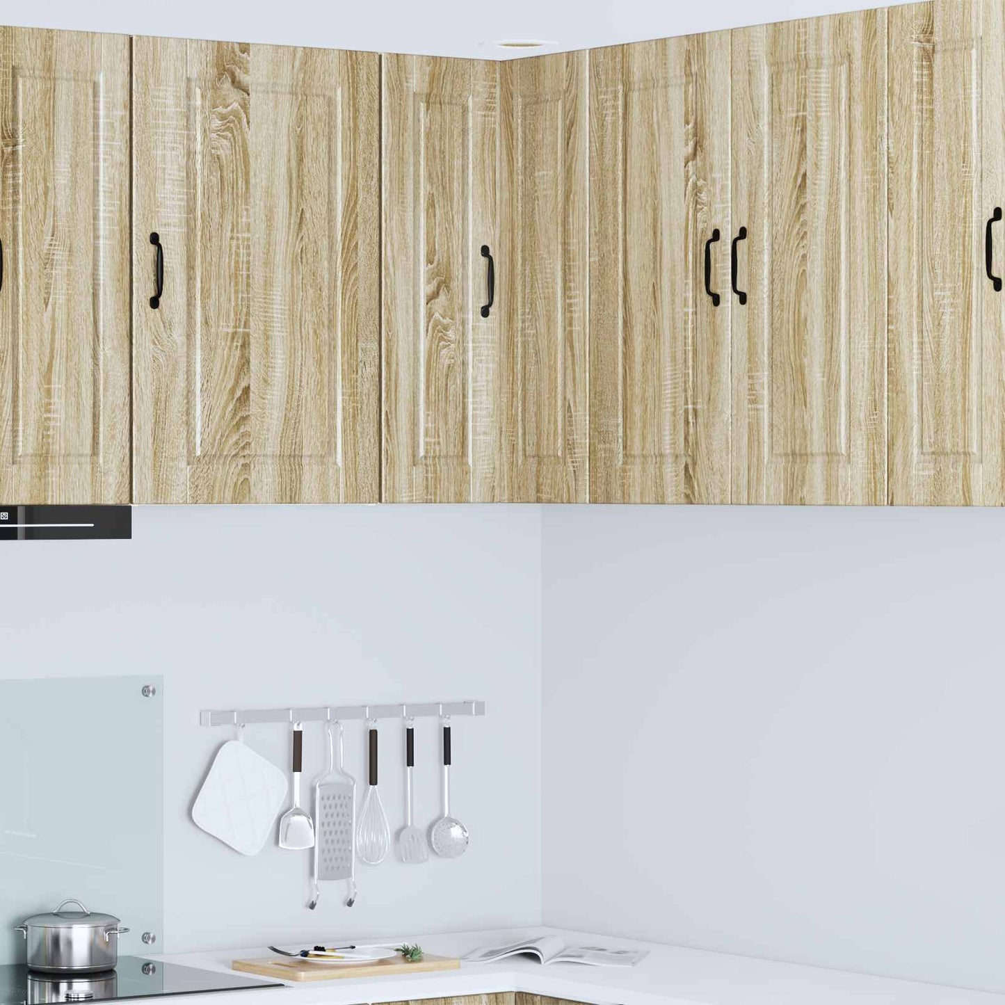 Mobile angolare per parete PORTO Rovere Sonoma 57 x 57 x 80 cm | homemem39