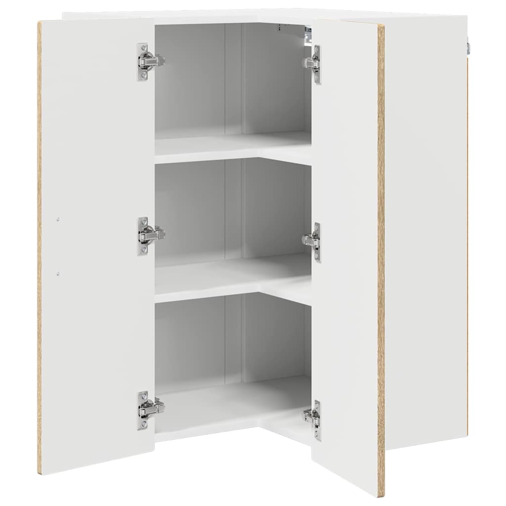 Mobile angolare per parete PORTO Rovere Sonoma 57 x 57 x 80 cm | homemem39